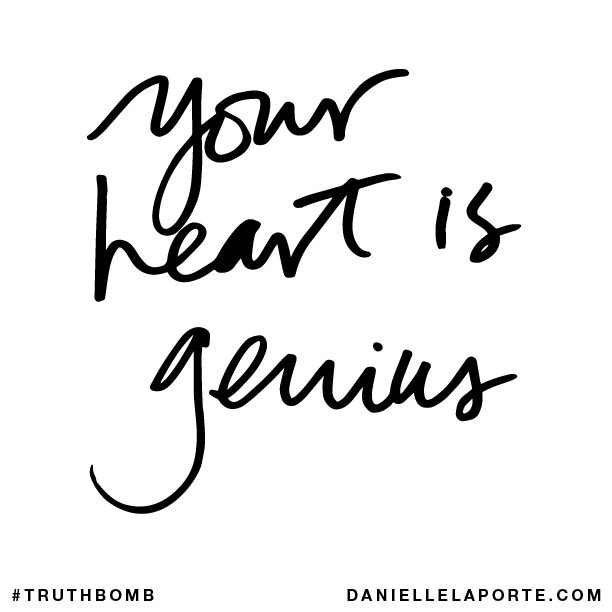 Your heart is genius.
